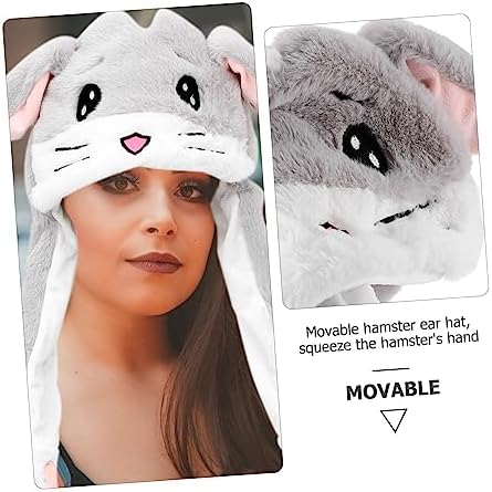 NUOBESTY Plush Hamster Ears Cap for Parties and Role Play
