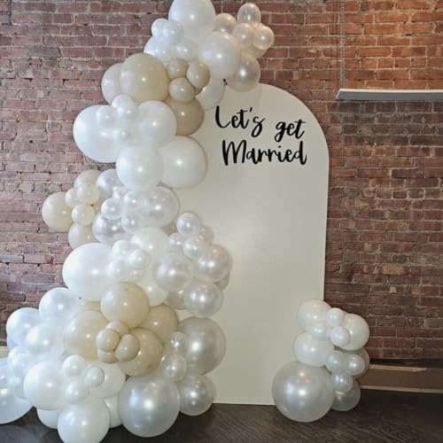 White Balloons 55PCS 12 Inch Pearl Wedding Decor Set