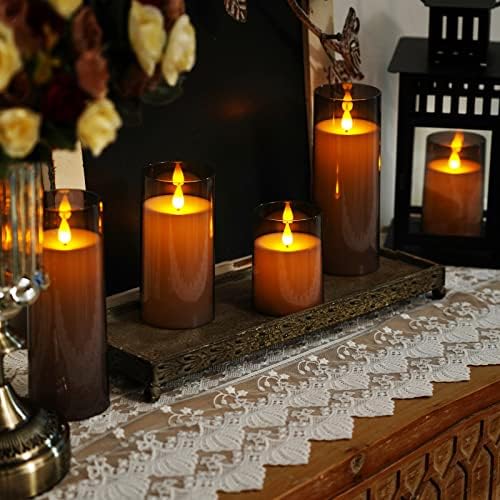 Homemory Gray Flameless Candles Set of 5