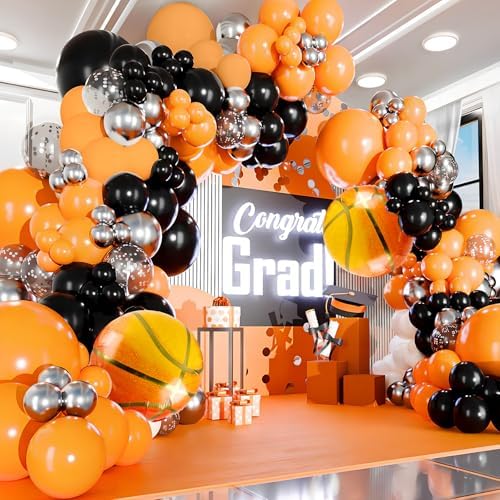 Basketball Balloon Arch Kit for Sports Themed Party