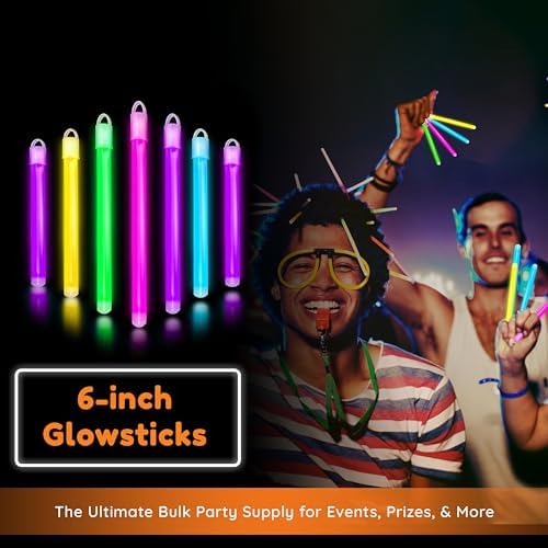 Glow Fever Glow in The Dark Sticks - 50 Count Party Pack