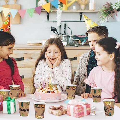 DYLIVeS Animal Birthday Paper Cups 9 Oz 50 Count