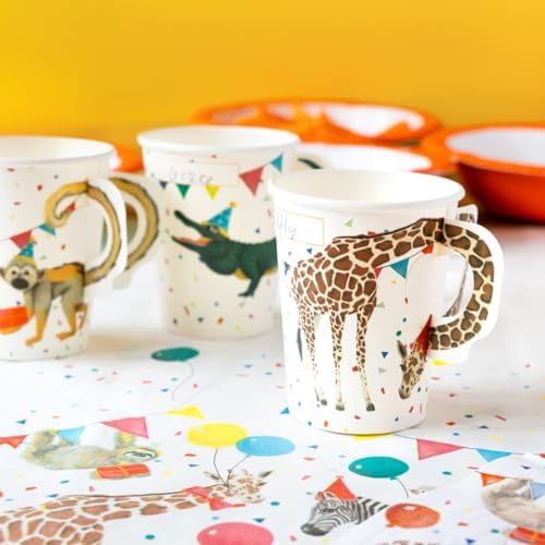 Talking Tables Safari Animal Themed Paper Cups Set of 8