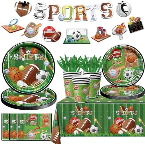 Dydamud Sports Party Decorations 142pcs for 20 Guests