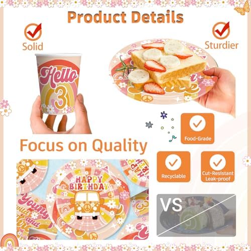 138pcs Young Wild and Three Party Decorations Tableware Set