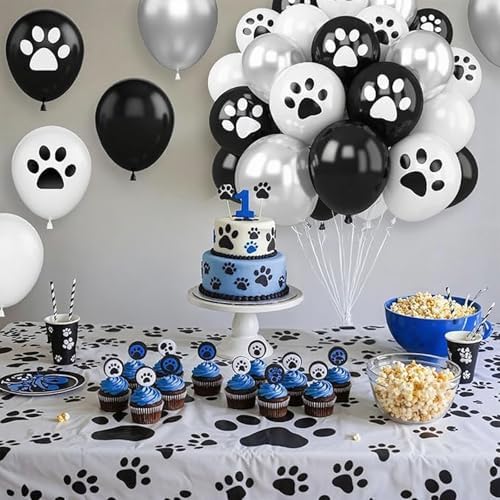 Dog Paw Balloons 30Pcs Set for Birthday Party Decor