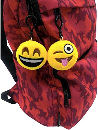 OHill 60-Pack Mini Plush Emoticon Keychain