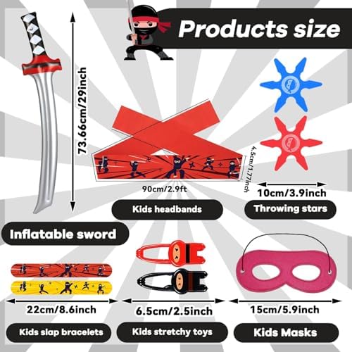 ZOIIWA 72Pcs Karate Party Favor Set for Kids Birthday Supplies