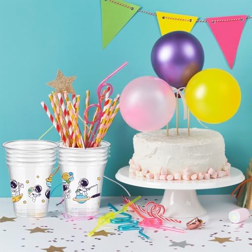 50Pcs Space Party Cups 12oz Astronaut Drinking Cups