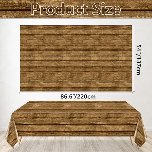 4 Pack Western Tablecloths 54x87 Inch Party Decor