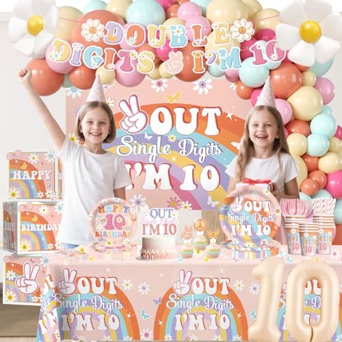 Cocomigo 242 PCS 10th Birthday Decorations for Girl