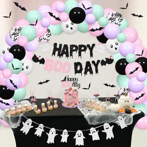 Pastel Halloween Birthday Balloon Garland Arch Kit for Girls