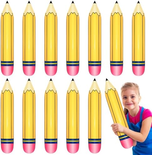 27 Inch Yellow Pencil Balloons for Party Decor