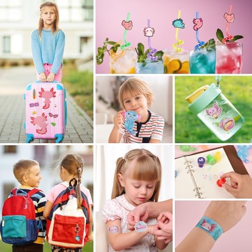 LiYiQ 134 Pcs Axolotl Party Favors Set