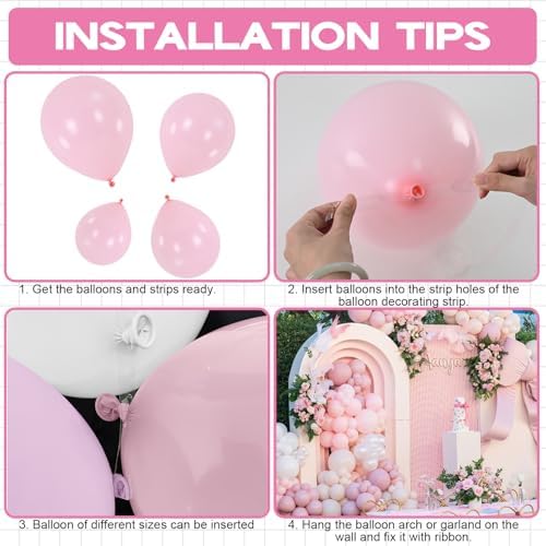 Light Pink Balloons Arch Garland 103pcs Pastel Balloon Decor Kit