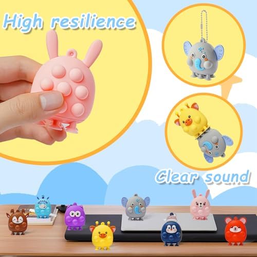 32 Pcs Kids Party Favors with 3D Animal Fidget Toys