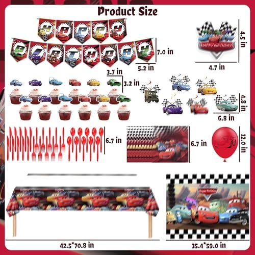 Kids Cartoon Birthday Party Decorations Set for 10 Guests