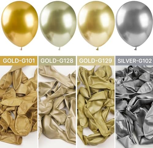 PartyWoo Metallic Silver Balloons 99 Pcs for Decorations