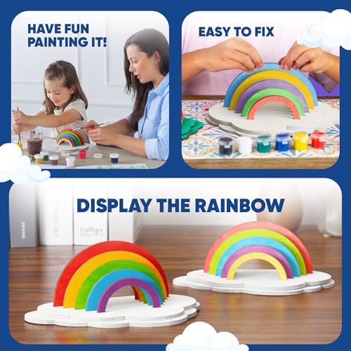 CRAFTY HAPPITOYS Rainbow Painting Set for Kids 12 Pcs