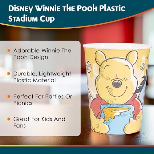 Unique Disney Winnie the Pooh Multicolored Stadium Cup 16 oz