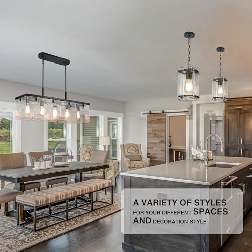 IKK Modern Textured Glass Chandelier for Dining Room