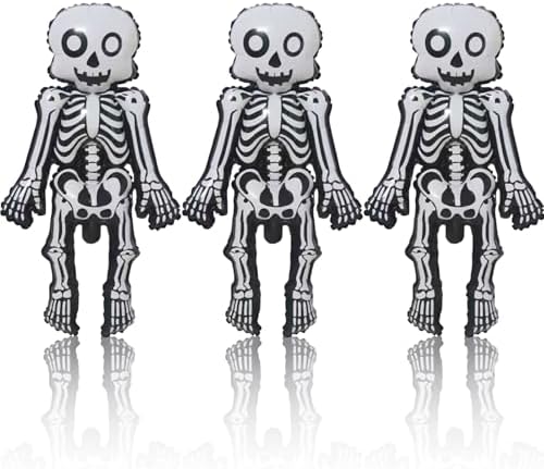 Skeleton Man Balloons Set 3 Piece Halloween Decor