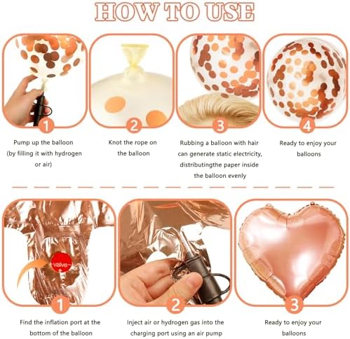 ZERODECO Rose Gold Birthday Decorations