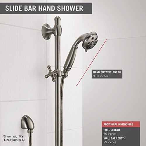 Delta Faucet 3-Spray H2Okinetic Handheld Shower with Hose