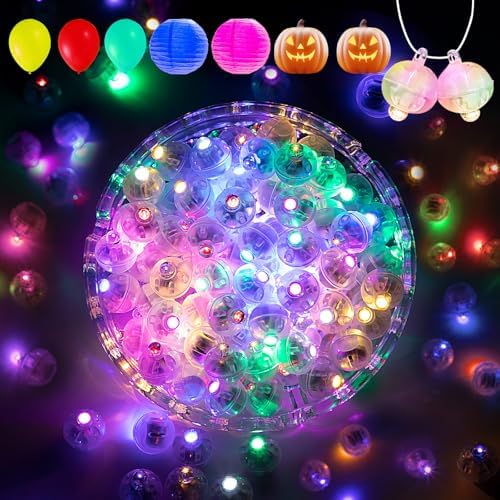 Aogist 100Pcs Multicolor Balloon Lights with Hook