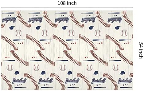 Baseball Party Tablecloth 4 Pack Red Blue Rectangular