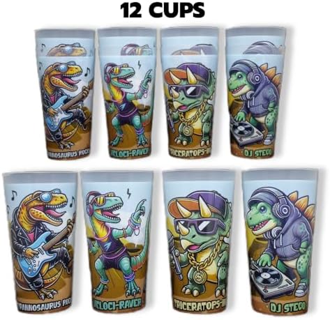 ReV Dinosaur Party Cups Set of 12