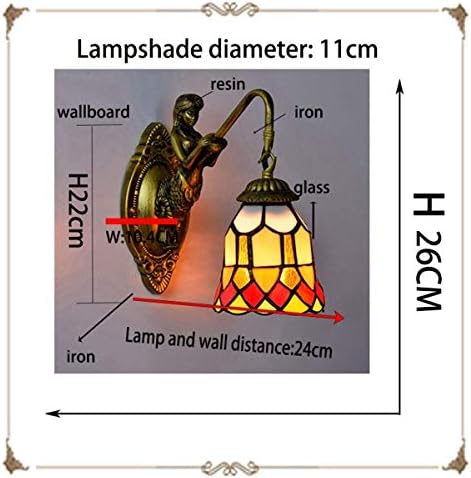 European Style Tiffany Glass Wall Lamp Sconce Decor
