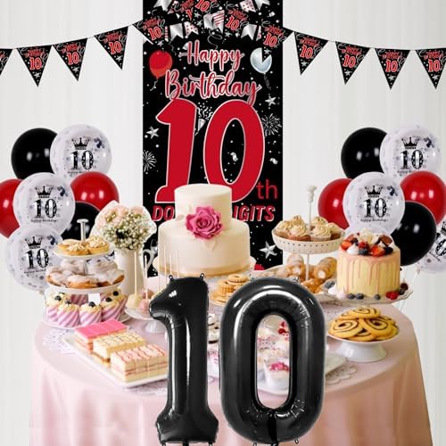 10th Birthday Decorations for Boys and Girls