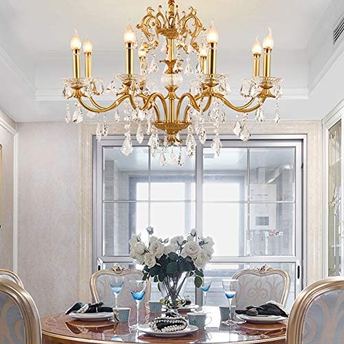 6PCS Gold Metal Chandelier Candle Light Cover Sleeves Replacement