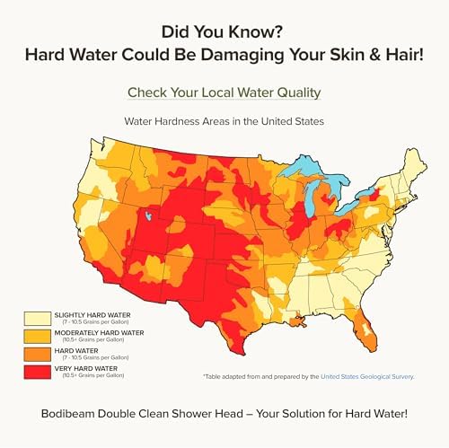 BODIBEAM Filtered Handheld Shower Head with Vitamin C and Sediment Filter