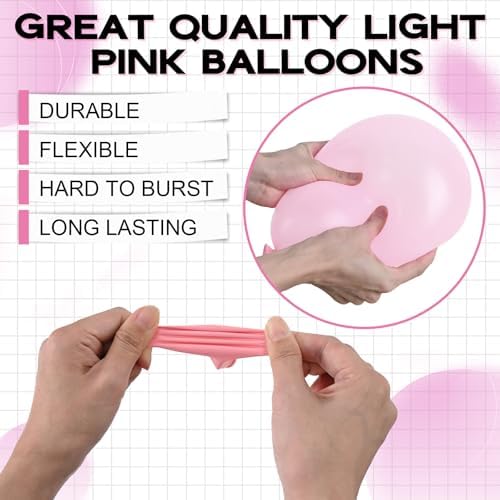 Light Pink Balloons Arch Garland 103pcs Pastel Balloon Decor Kit