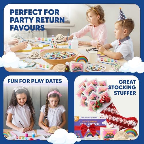 CRAFTY HAPPITOYS Rainbow Painting Set for Kids 12 Pcs
