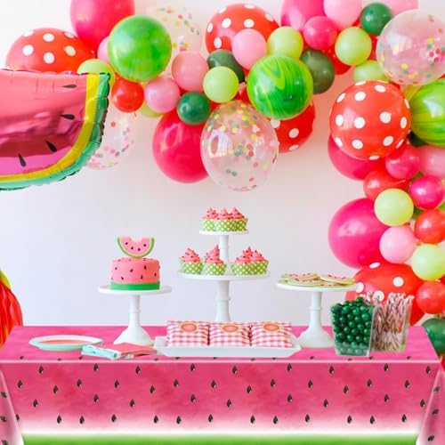 4 Pack Watermelon Themed Party Tablecloths