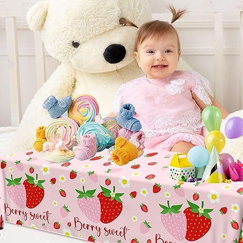 Strawberry Tablecloths for Birthday Party Decorations