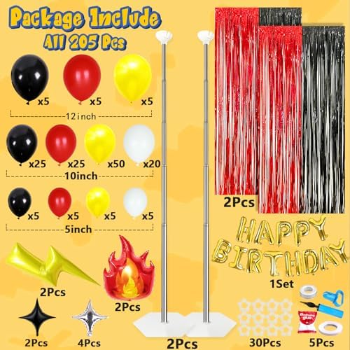 Fine Clutter Cartoon Monster Birthday Decor Kit 205Pcs
