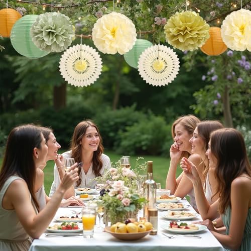 LIHAO Sage Green Party Decorations Kit