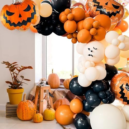 Halloween Balloon Garland Arch Kit - 146 Pcs for Spooky Party