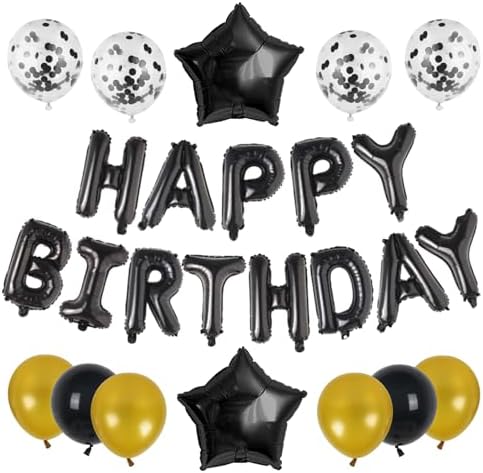 FBQ Happy Birthday Balloons Decorations Supplies