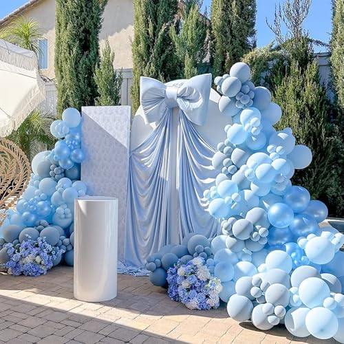 OTLGEUA Pearl Blue Balloon Garland Set 98PCS