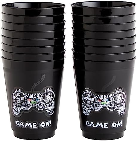 BLUE PANDA 16 Pack Video Game Cups For Kids