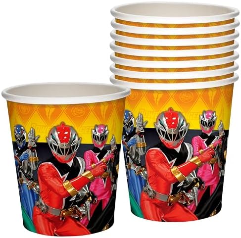 Treasures Gifted Power Rangers Party Cups 8ct