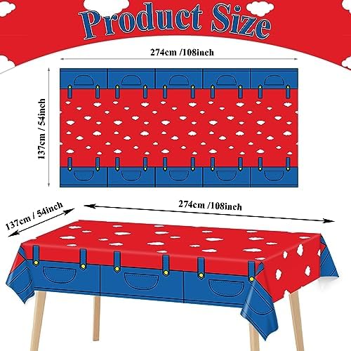3 Piece Super Brother Games Party Tablecloth Set