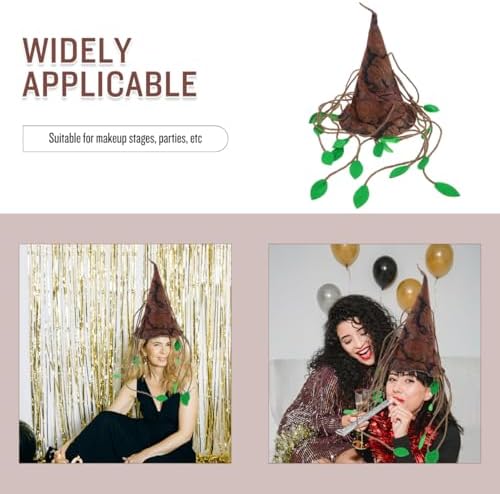 Unique Cosplay Tree Hat with Leaves Tassel for Halloween Parties