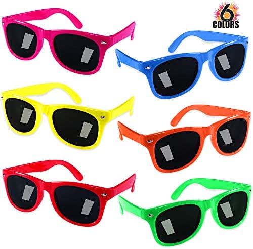 GINMIC Kids Sunglasses Party Favors 12 Pack Neon