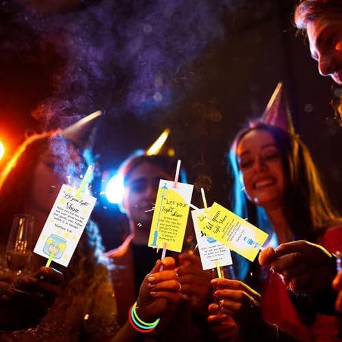 LiYiQ 50 Christian Cards with 100 Glow Sticks Party Favors